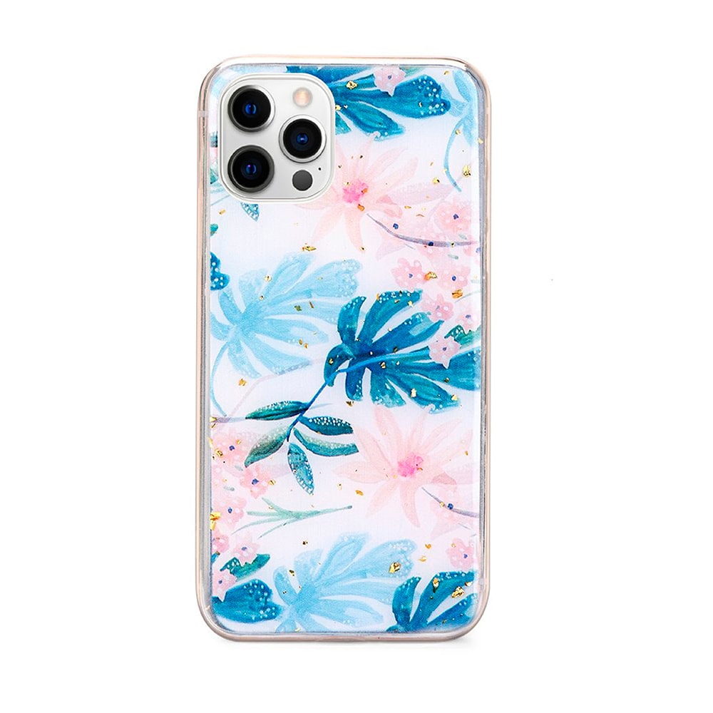 Etui do iPhone 12 Pro eleganckie z kolorowymi liśćmi
