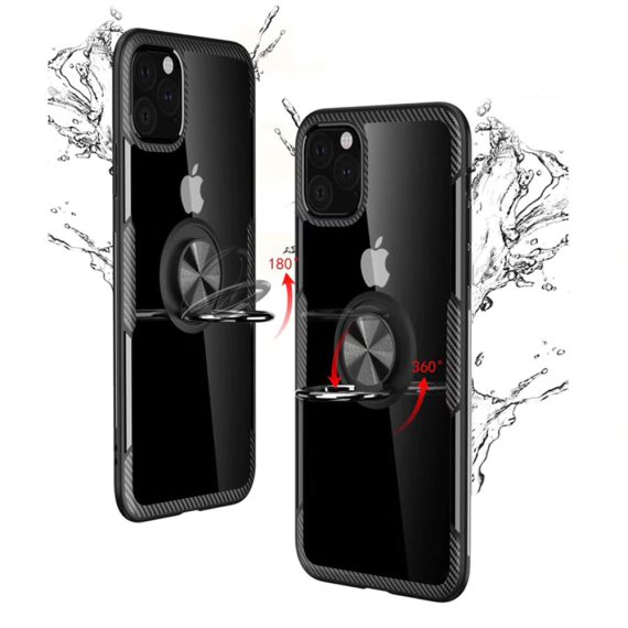 etui iphone 12 pro max z uchwytem ring pancerne czarne