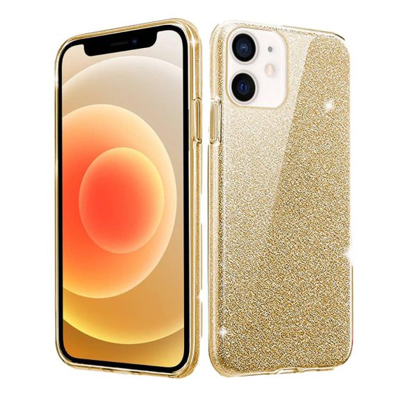 Etui Do Iphone 12 12 Pro Brokatowe Zlote 2