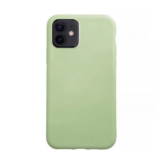 Etui do iPhone 12 silikonowe z mikrofibrą premium soft touch jaśminowe zielone