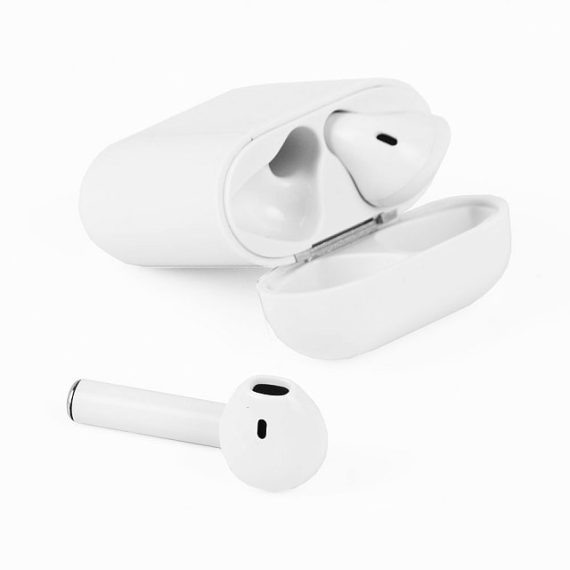 Słuchawki sportowe douszne z Bluetooth i pudełkiem ładującym – kolor biały