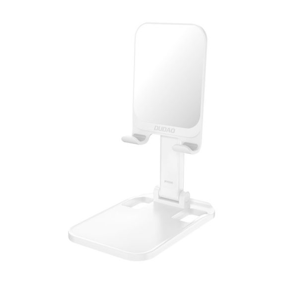 Składana podstawka, stojak na telefon / tablet biała na biurko