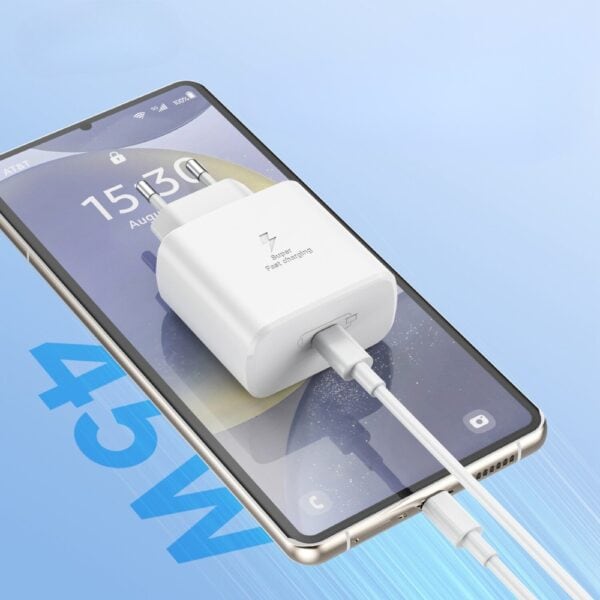 Bardzo mocna ładowarka sieciowa 45W z PD i QC4.0 biała - nowe (2)