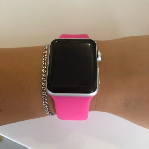 Bright Silicone Apple Watch Band Barbie Pink Review Photo 7 V1