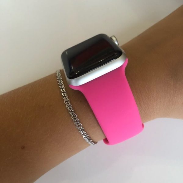 Bright Silicone Apple Watch Band Barbie Pink Review Photo 8 V1