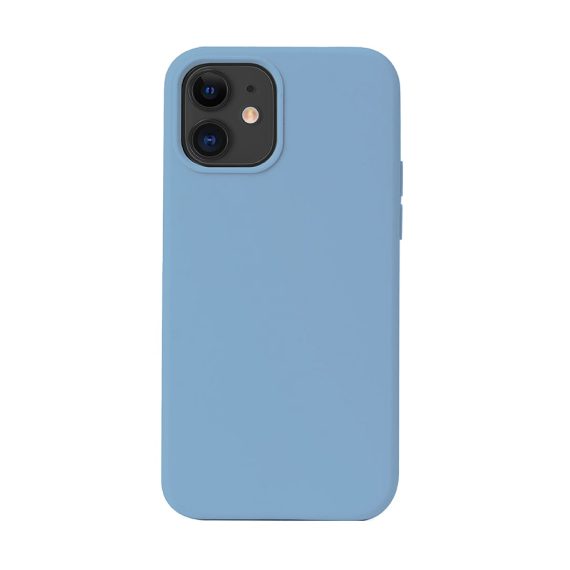 Etui do iPhone 11 silikonowe z mikrofibrą premium soft touch pastelowy niebieski