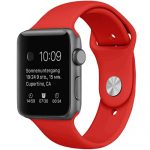 Sportowy pasek silikonowy do zegarka Apple Watch Ultra 1-3 / Series 4-11 / SE 44/45/46/49mm – kolor czerwony