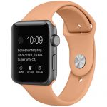 Sportowy pasek silikonowy do zegarka Apple Watch Series 4-11 / SE 40/41/42 mm – kremowy kolor