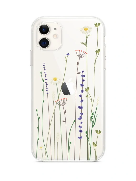 Etui Iphone 11 Przeźroczyste Z Nadrukiem Kwiaty 1