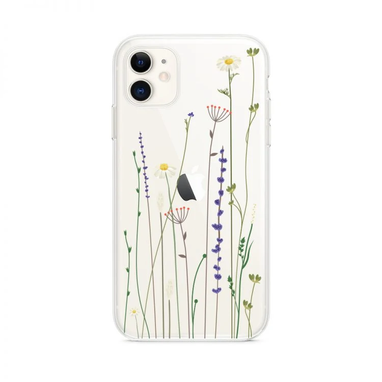 Etui Iphone 11 Przeźroczyste Z Nadrukiem Kwiaty 1