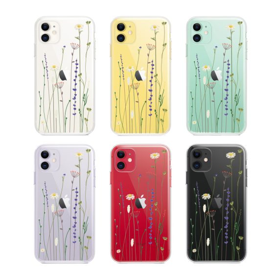 Etui Iphone 11 Przeźroczyste Z Nadrukiem Kwiaty 2