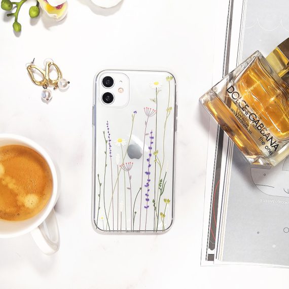 Etui Iphone 11 Przeźroczyste Z Nadrukiem Kwiaty 5
