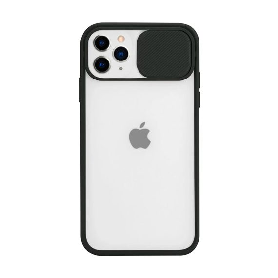Etui do iPhone 11 Pro z ruchomą ochroną aparatu silikonowe czarne