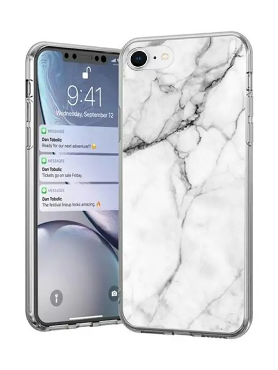 pol pm wozinsky marble zelowe etui pokrowiec marmur iphone 8 iphone 7 bialy 53507 1