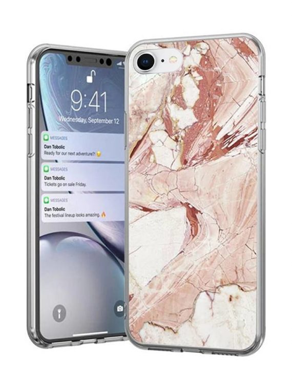 pol pm wozinsky marble zelowe etui pokrowiec marmur iphone se 2020 iphone 8 iphone 7 rozowy 53503 1