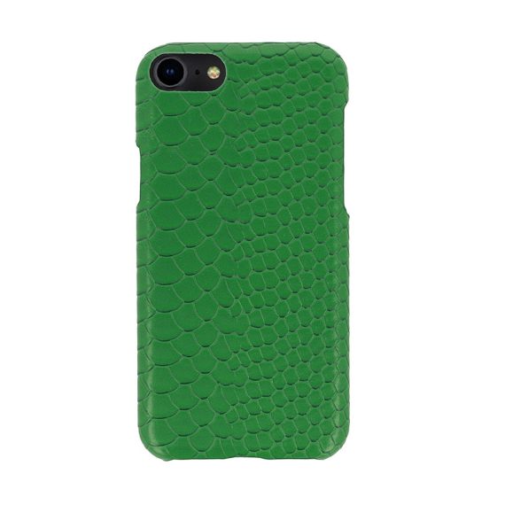 Etui do iPhone SE2020/8/7 eleganckie stylowe wężowa skóra zielone