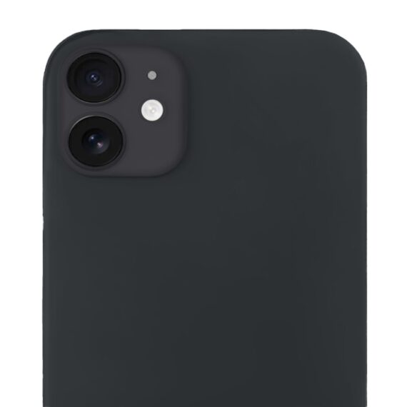 Etui do iPhone 12 Mini silikonowe z mikrofibrą soft touch, czarne (3)
