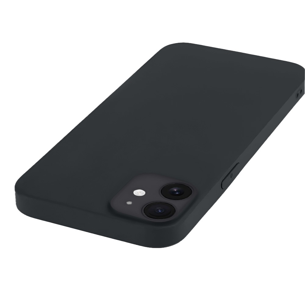 Etui do iPhone 12 Mini silikonowe z mikrofibrą soft touch, czarne (4)