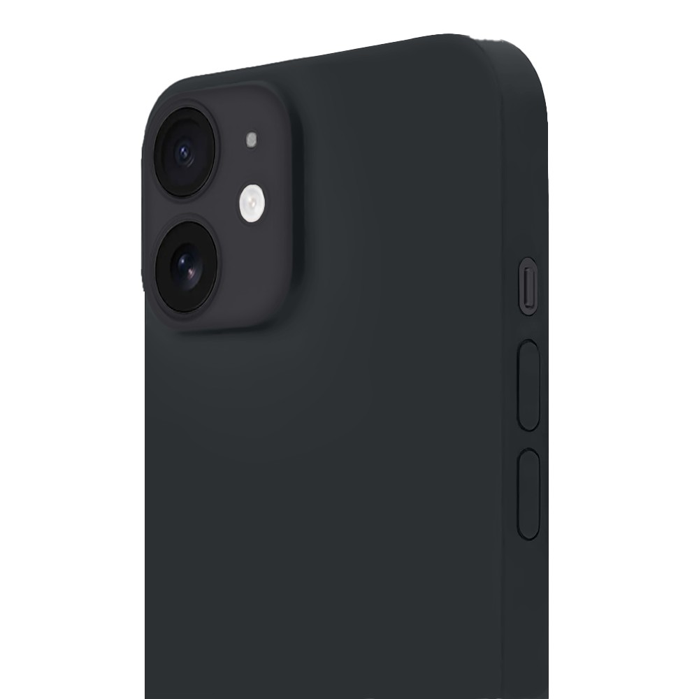 Etui do iPhone 12 Mini silikonowe z mikrofibrą soft touch, czarne (6)
