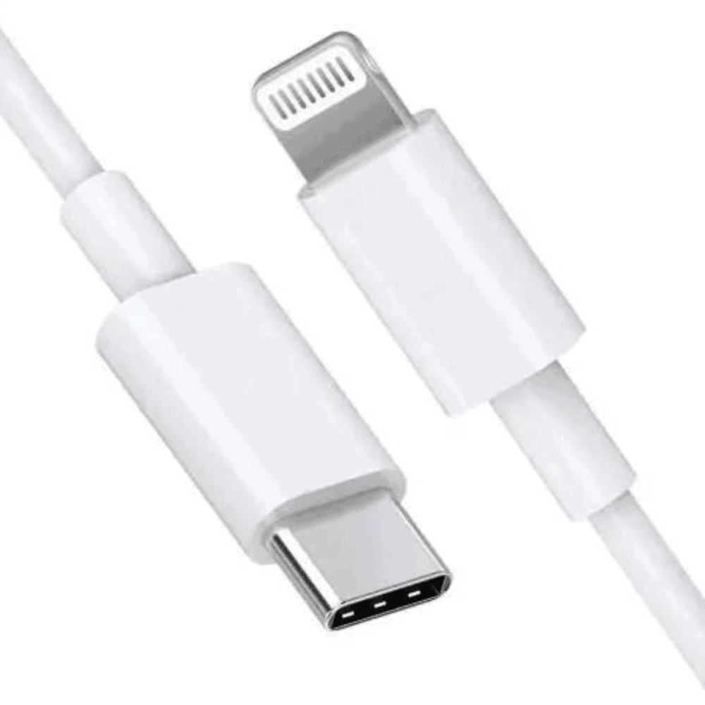 Kabel USB-C na Lightning do iPhone bardzo krótki 20cm biały