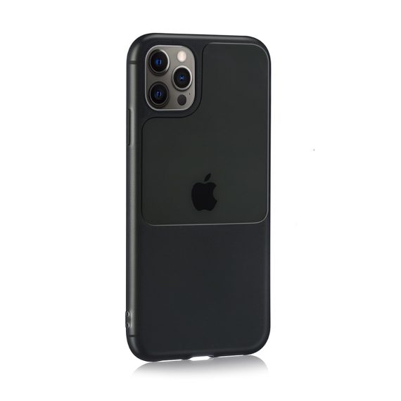 Etui do iPhone 12 Pro Max silikonowe elastyczne czarne Window case
