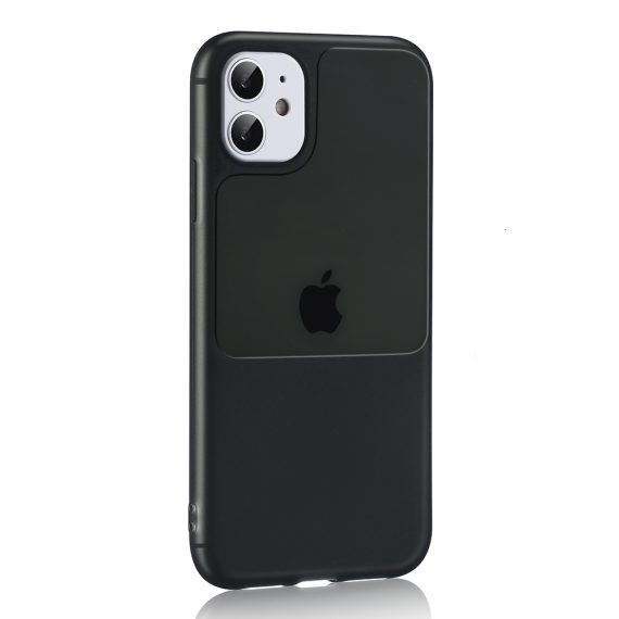 Etui do iPhone 12 Mini silikonowe elastyczne czarne Window case