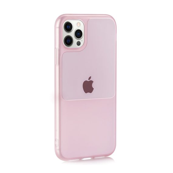 Etui do iPhone 12 Pro Max silikonowe elastyczne różowe Window case