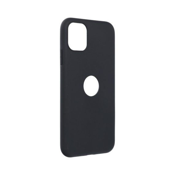 Etui do iPhone 11 silikonowe cienkie z widocznym logo, czarne