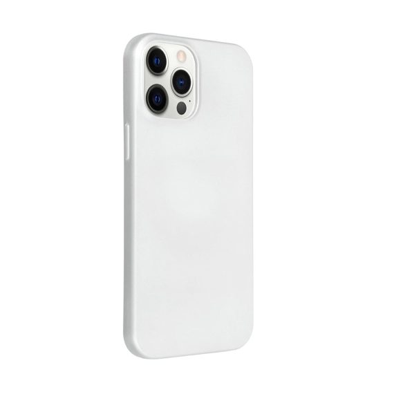 Etui do iPhone 12 Pro Max silikonowe elastyczne srebrne
