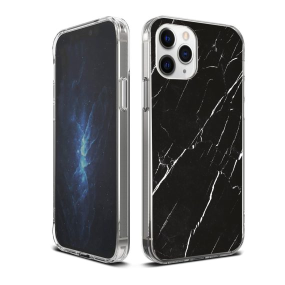 Etui do iPhone 11 Pro silikonowe czarny marmur black marble