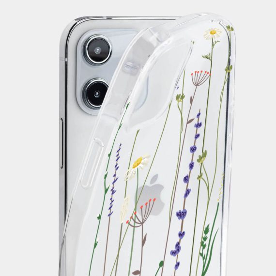 iphone 12 przezroccyste z nadrukiem kwiatki2