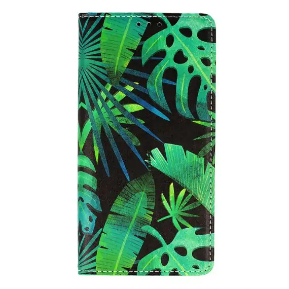 Etui do iPhone 12 Mini eleganckie stylowe zielone egzotyczne liście