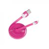 Kabel USB – SLIM metalowe końcówki IPHONE SE/8/X/XR/XS/11/12/13/14 Lightning ładowarka iPhone 1 Metr RÓŻOWY
