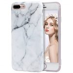 Etui do iPhone 7 Plus/8 Plus eleganckie biało-czarny marmur