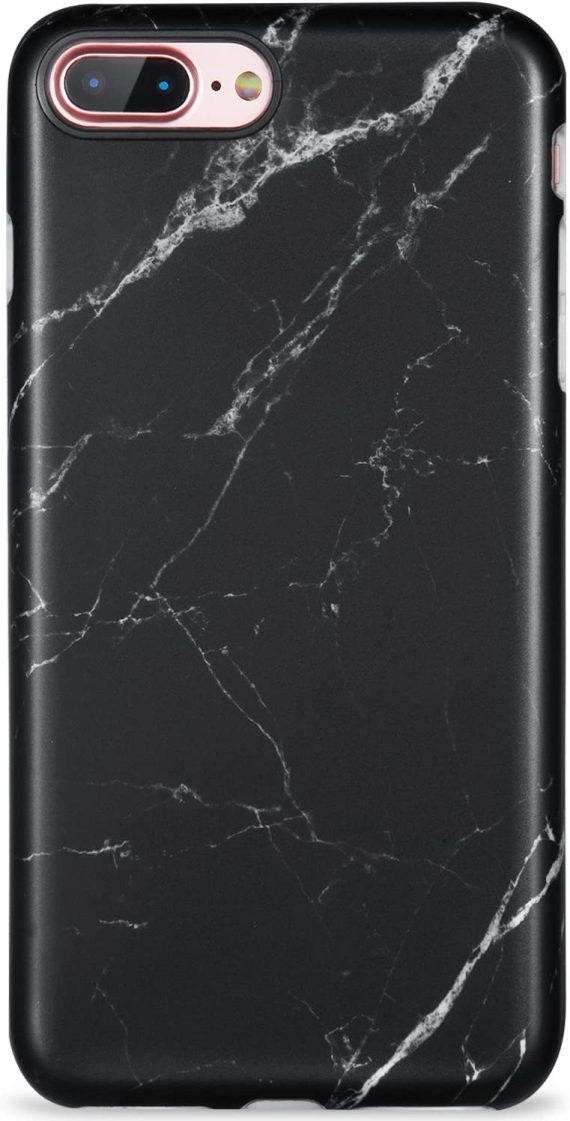 Etui do iPhone 7 Plus/8 Plus eleganckie czarny marmur