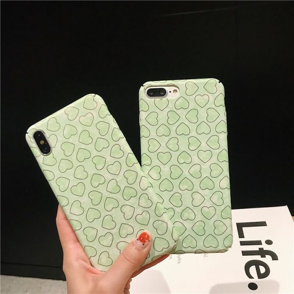 applicable matcha green heart apple 7plus phone case iphone x s max dull polish x