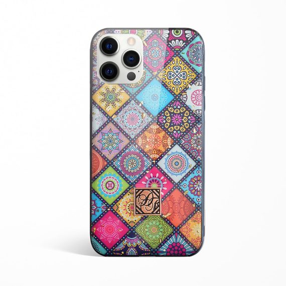 Etui do iPhone 12 Pro eleganckie kolorowa mozaika Maroko