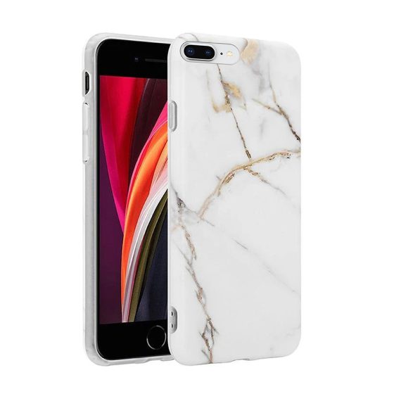 Etui do iPhone 7 Plus/8 Plus eleganckie biało-złoty marmur