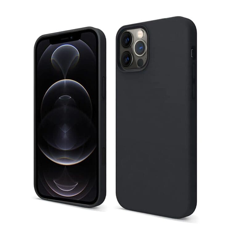 Etui do iPhone 12 Pro Soft Lux matowe z mikrofibrą, trójwarstwowa ochrona, czarne (2)