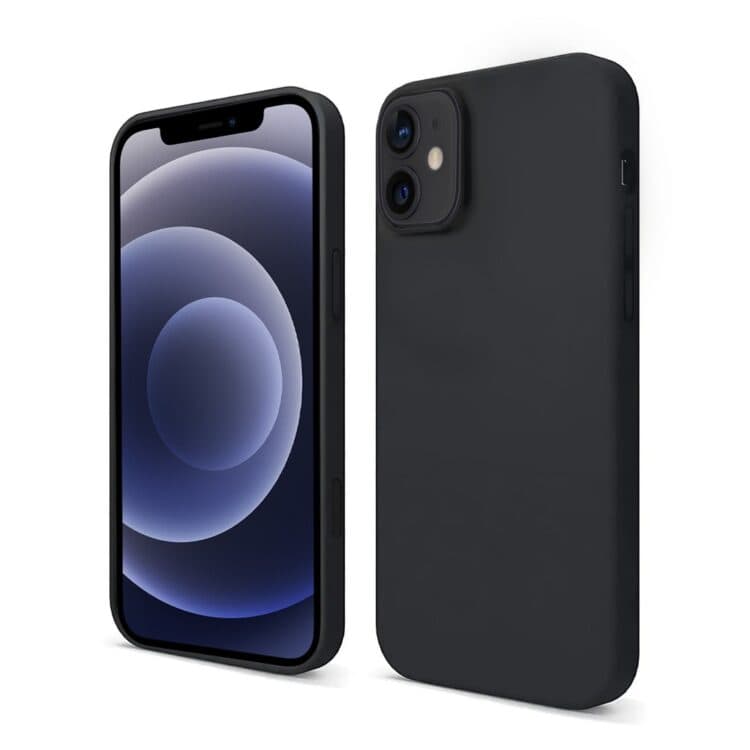 Etui do iPhone 12 Soft Lux matowe z mikrofibrą, trójwarstwowa ochrona, czarne (2)