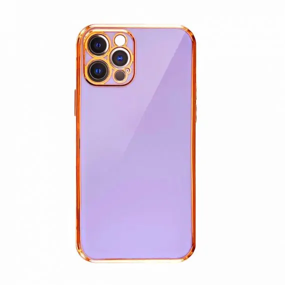 Etui do iPhone 12 Pro luksusowe stylowe liliowe fioletowe