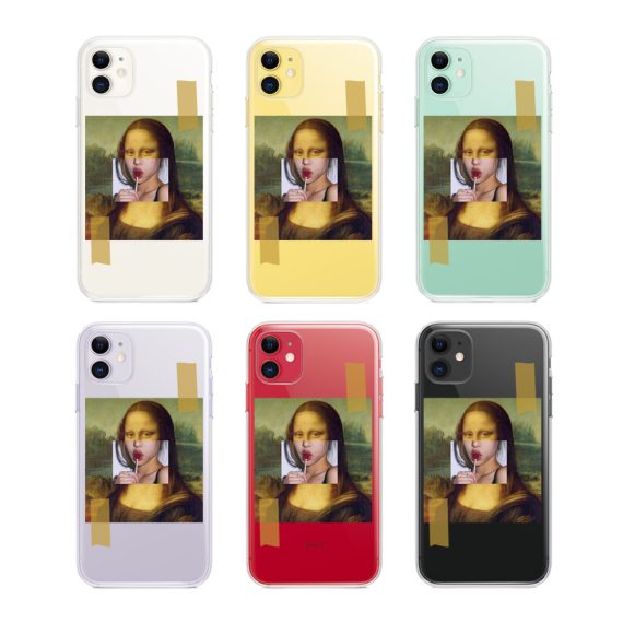 mock u iphone 11 przezroczyste z nadrukiem mona4