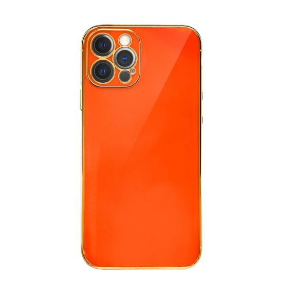 Etui do iPhone 12 Pro luksusowe stylowe pomarańczowe