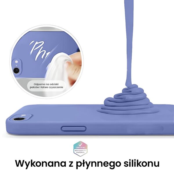 Niebieskie etui na telefon, odporność na odciski palców.
