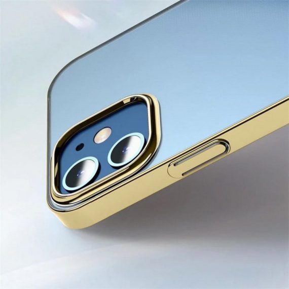 case iphone 12 pro max ze złotą ramką 7