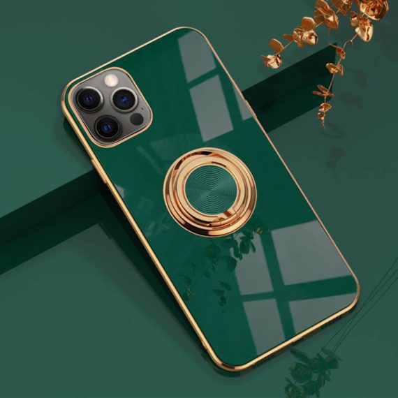 etui iphone 12 pro zielone luksusowe z uchwytem do trzymania 5