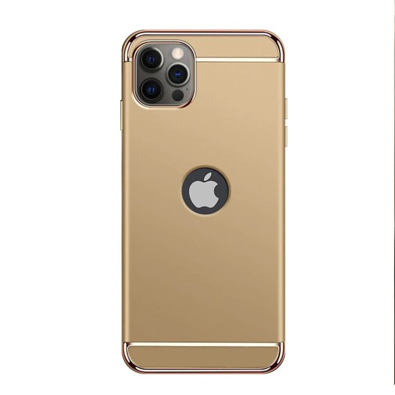 etui iphone 12 pro max złote ze złotem 3in1 2