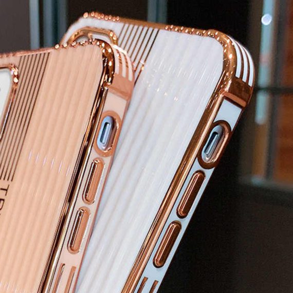 etui iphone 12pro 12 promax kedoushi biały ze złotem i napisami 2