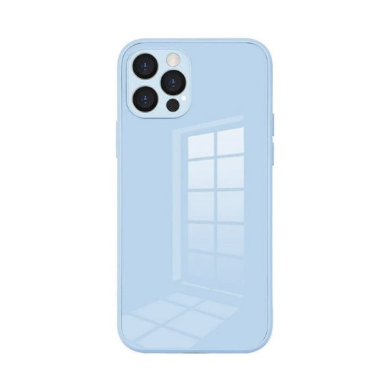 Etui do iPhone 12 Pro błękitne doskonała ochrona, szklany tył