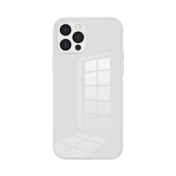 Etui do iPhone 12 Pro białe doskonała ochrona, szklany tył